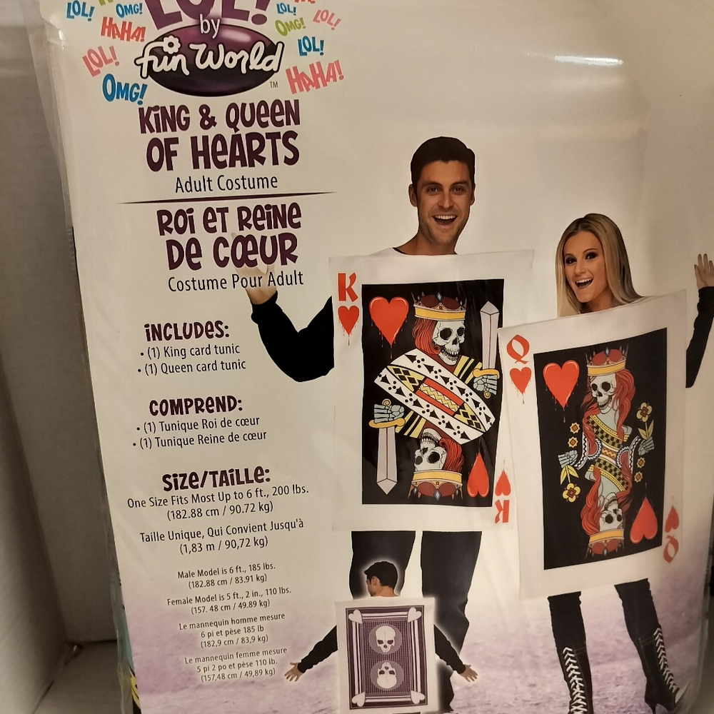 King & Queen of Hearts Adults Costume -Spirit Halloween Couples costume 🎃♥️